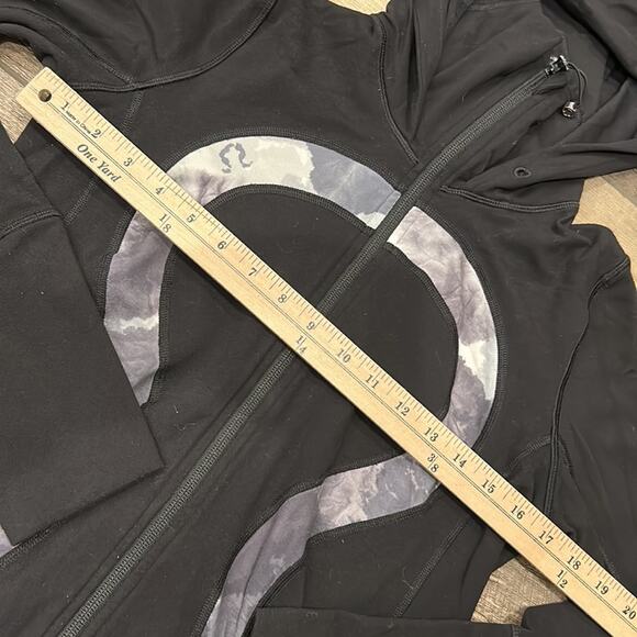 Lululemon Stride Jacket Brushed Black/White Coal Tinted Canvas Size 6 - Rare - Picture 6 of 8